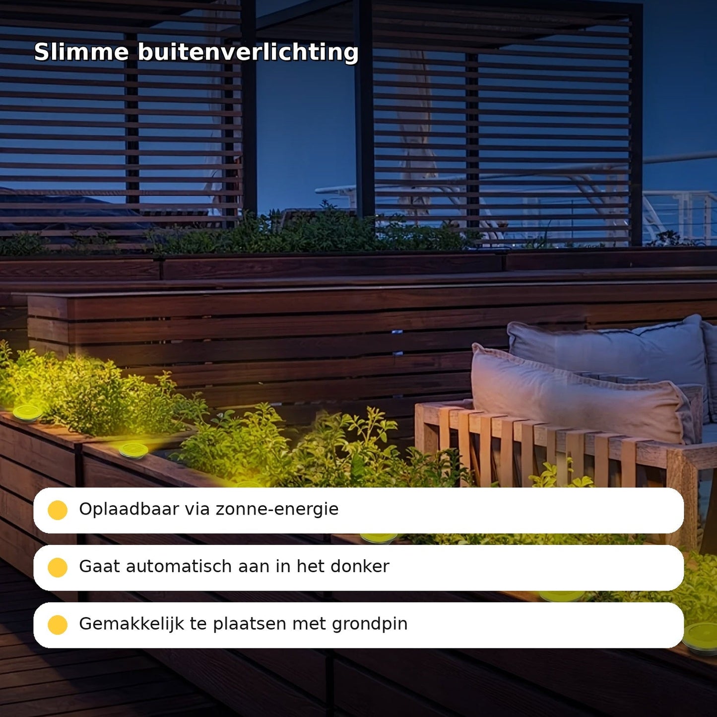 Zonverlichte Tuinlampjes