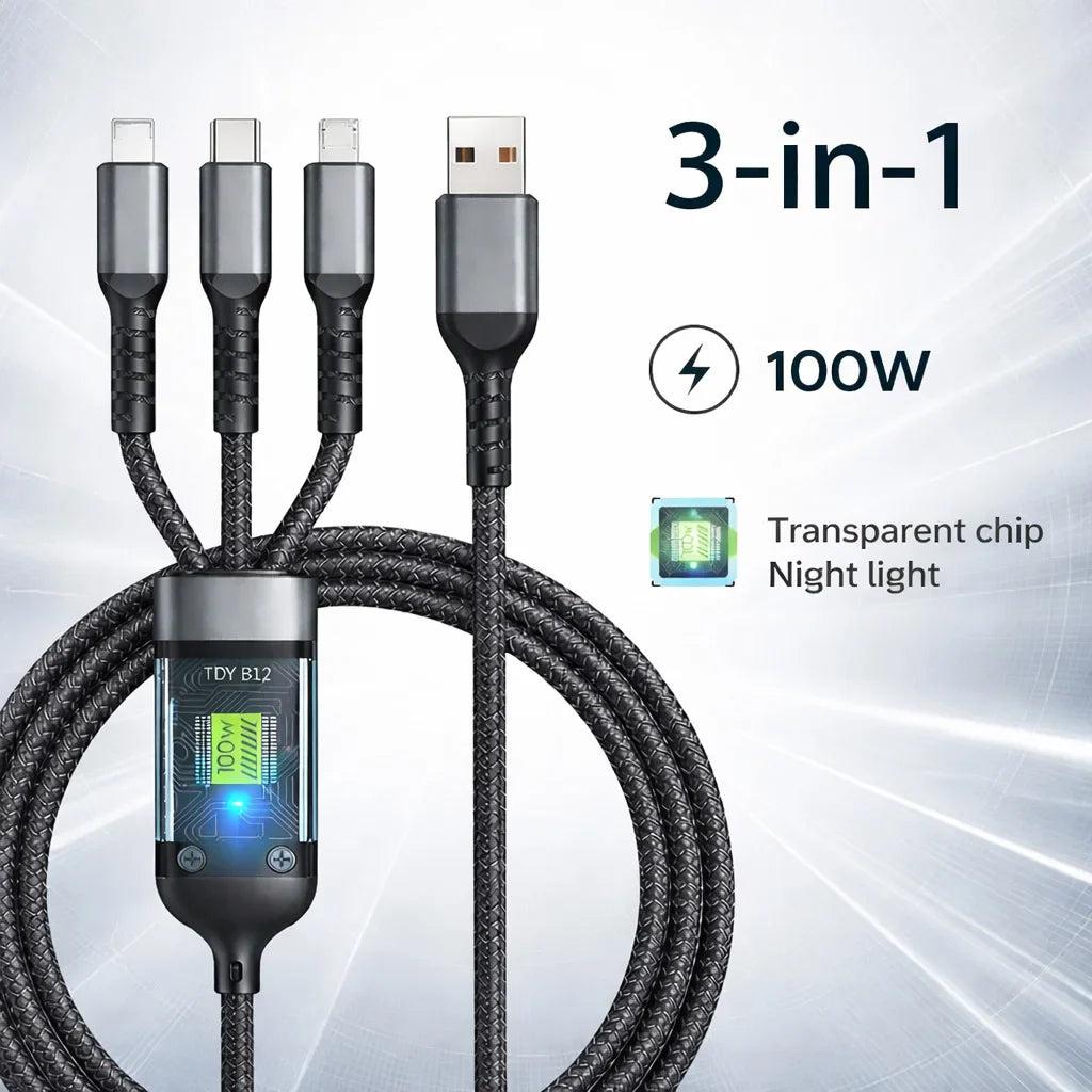 Supersnelle Oplaadkabel 3-in-1