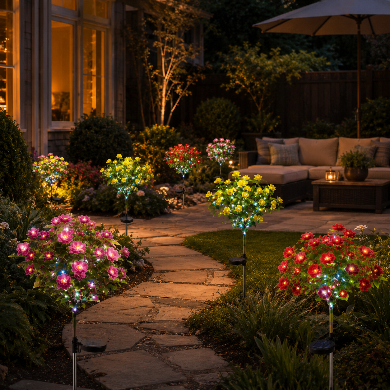 Stralende Solar Bloemen Lamp