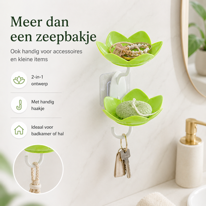 Bloemige Zeephouder Met Afvoer