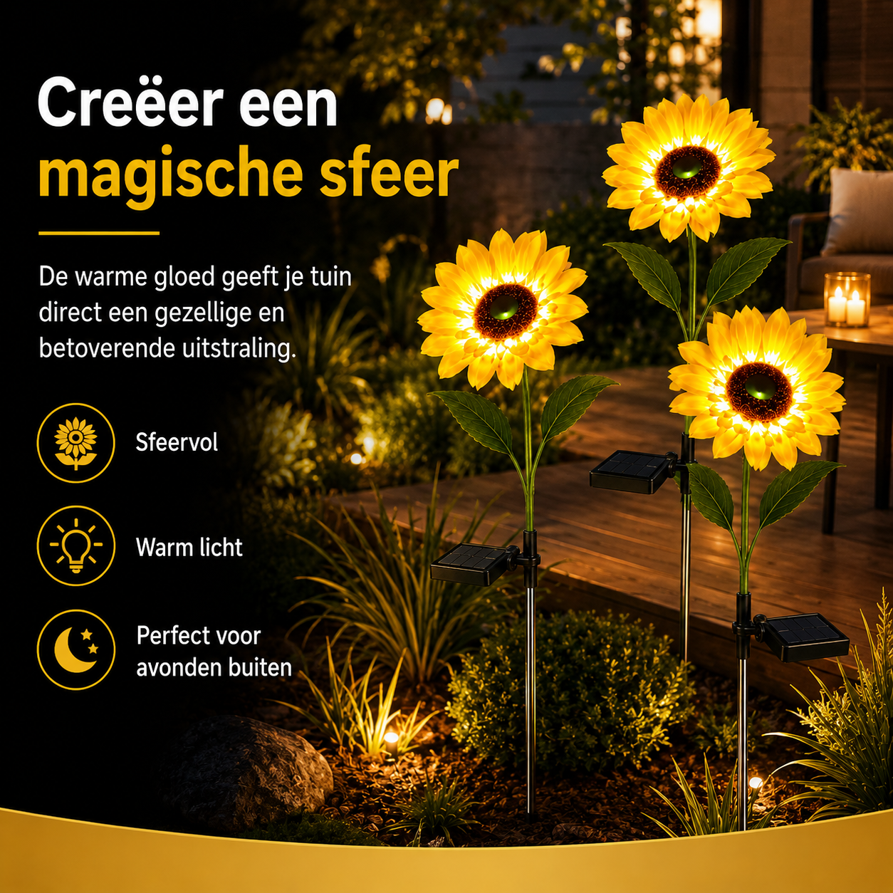 Zonnebloem Tuinverlichting
