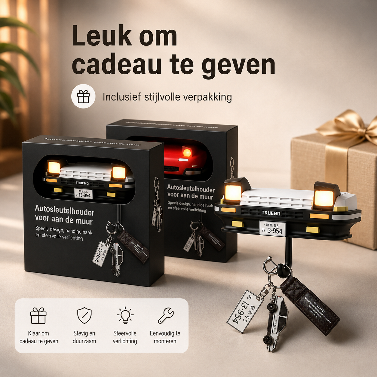 Sleutelhouder met Autokoplamp