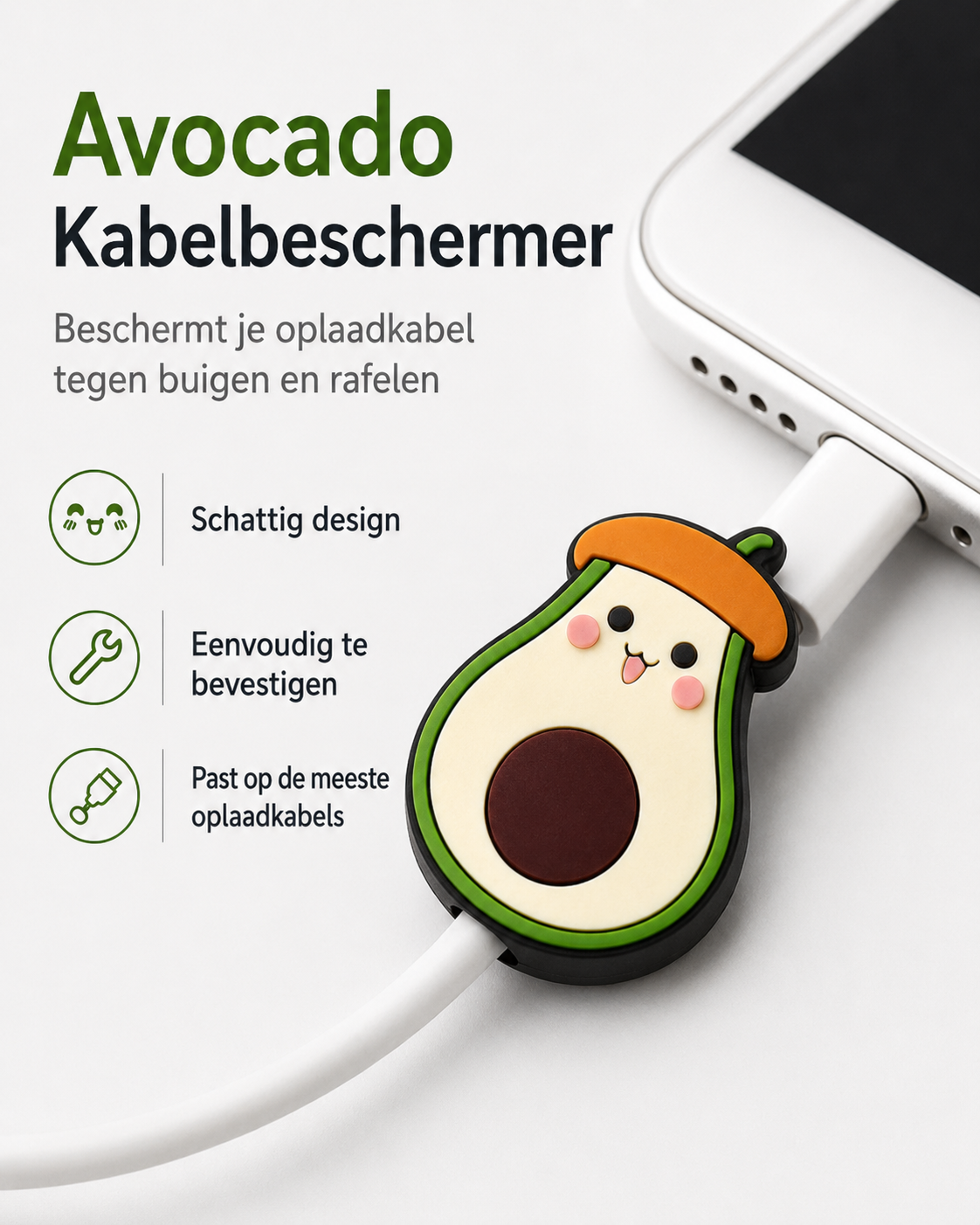 Schattige Kabelbeschermer voor iPhone