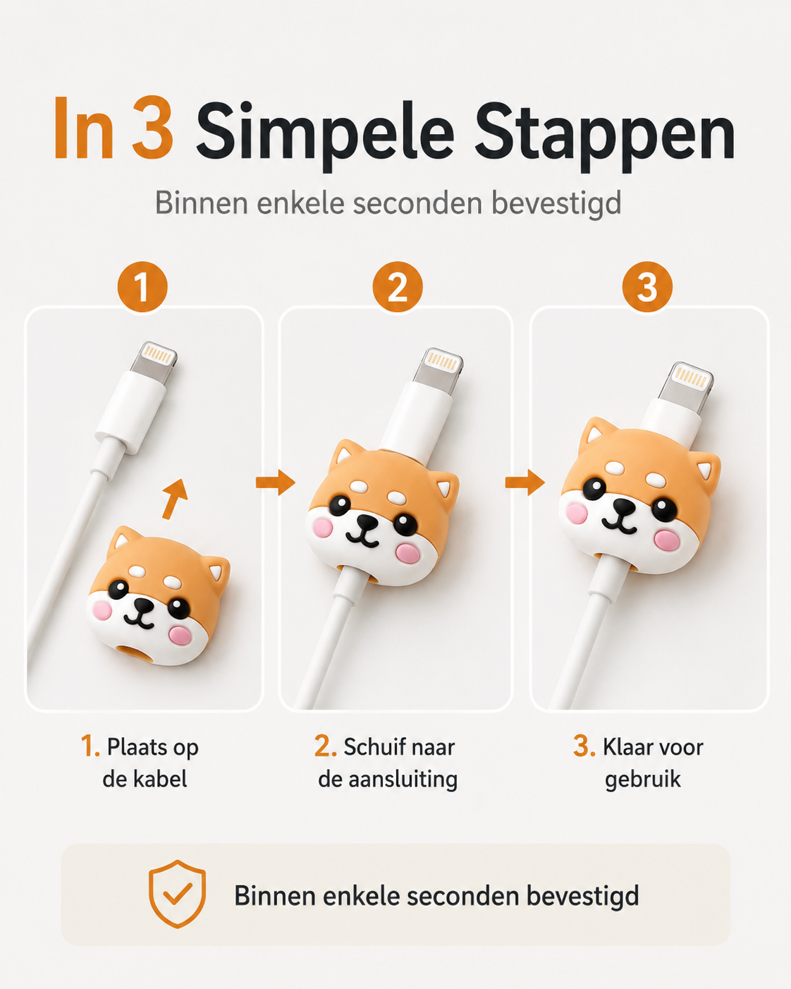 Schattige Kabelbeschermer voor iPhone