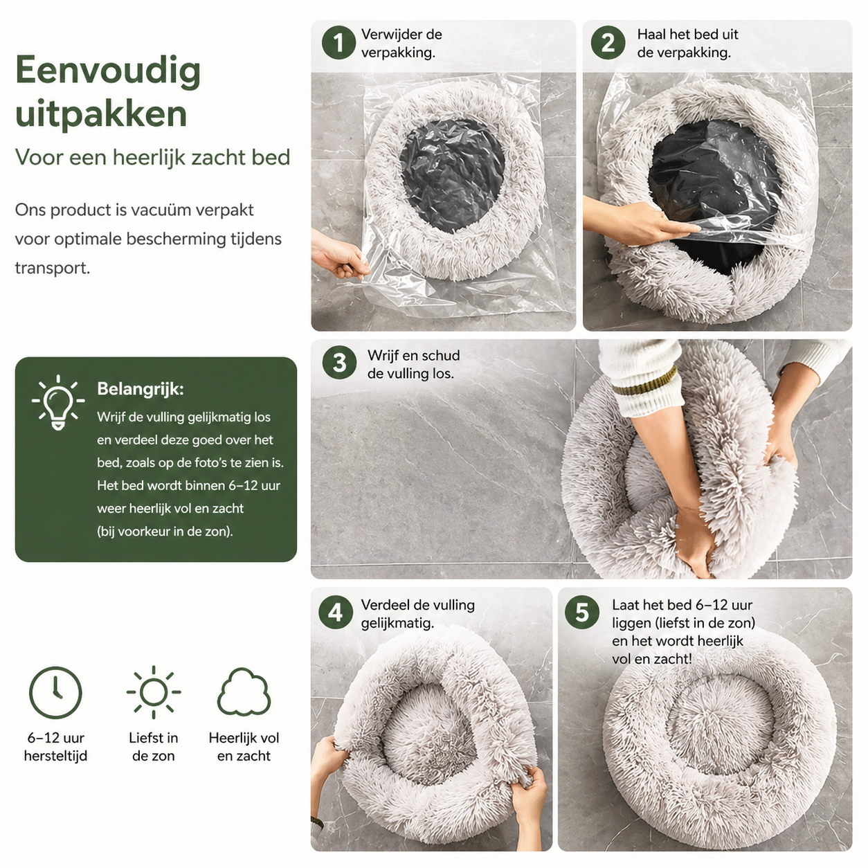Donut Rustbed — Eindelijk een huisdier dat de hele nacht doorslaapt