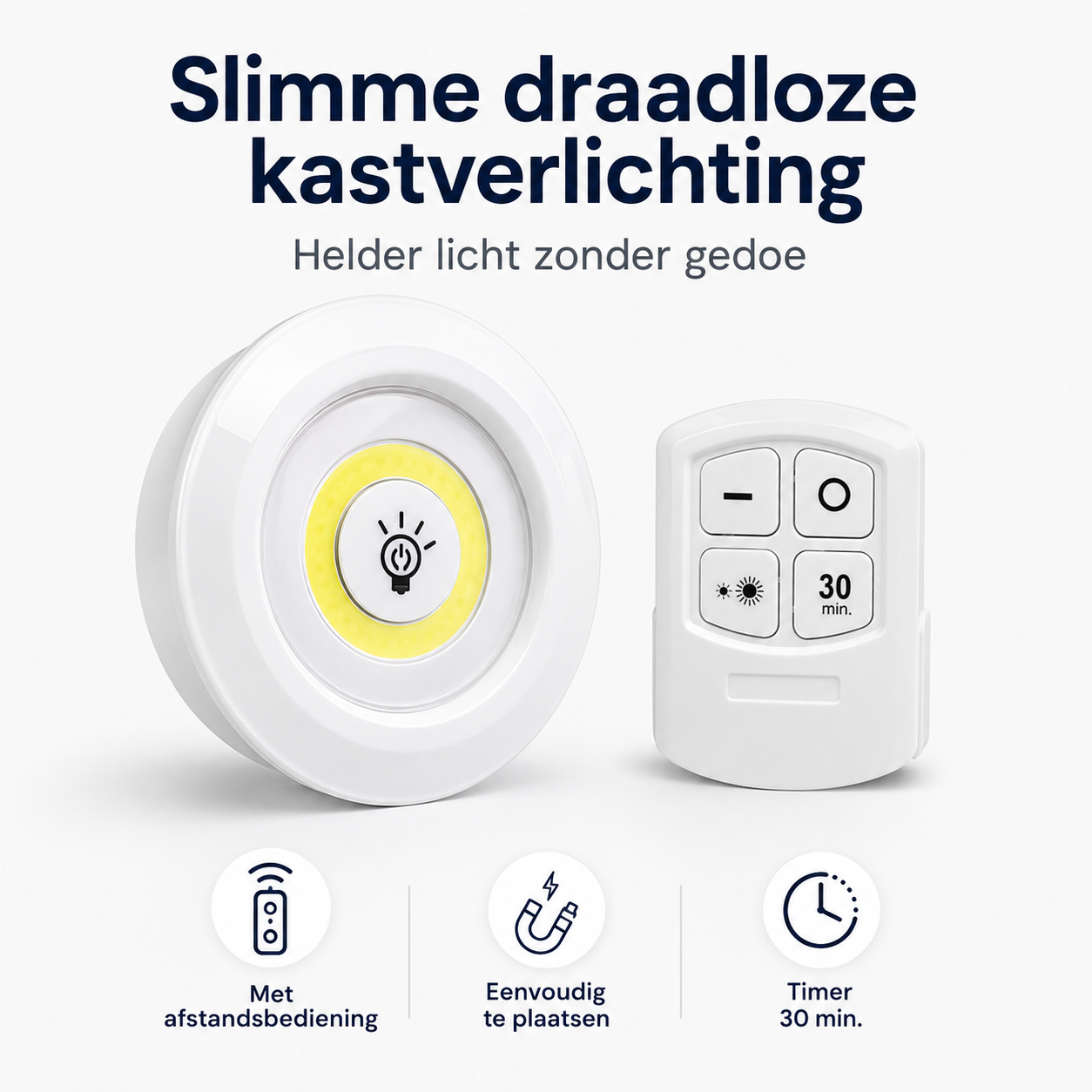Draadloze Kastlamp met Dimbare LED