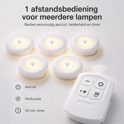 Draadloze Kastlamp met Dimbare LED