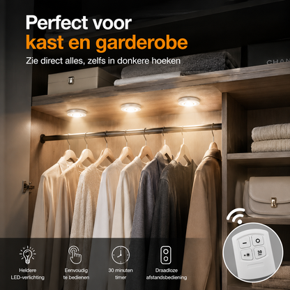 Draadloze Kastlamp met Dimbare LED
