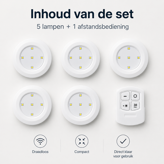Draadloze Kastlamp met Dimbare LED