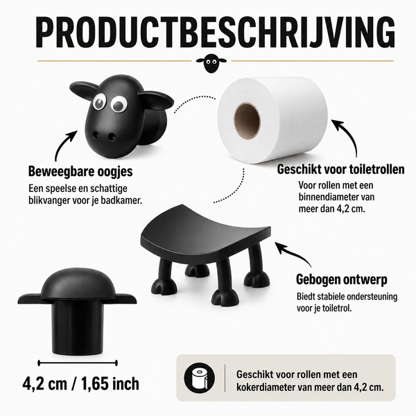 Schattige Schaaphouder voor WC-Papier