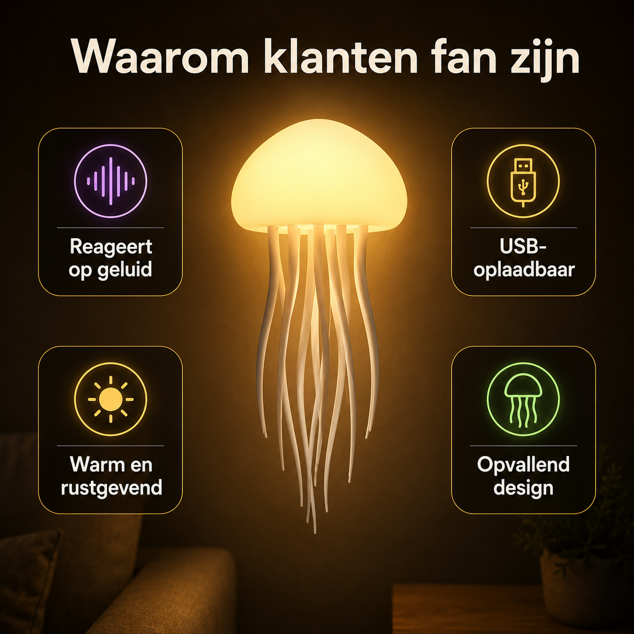Dansende Kwallen Nachtlamp