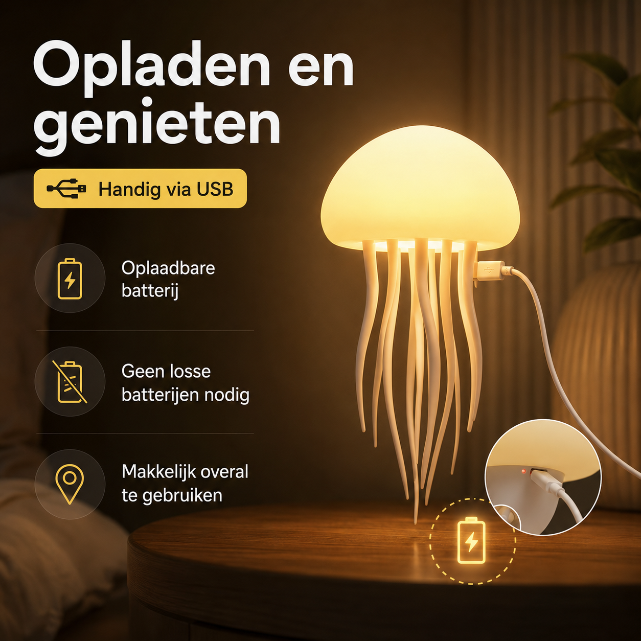 Dansende Kwallen Nachtlamp