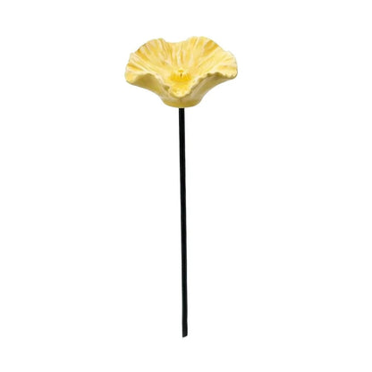 Vintage Bloem Ornament met Zwarte Steel