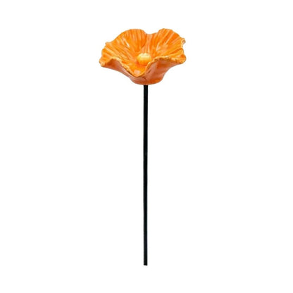 Vintage Bloem Ornament met Zwarte Steel